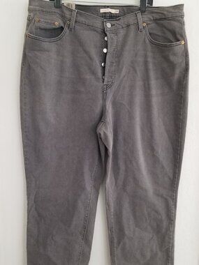 Levis 388430014 Ribcage Straight Ankle  Grey Jeans Brand New with Tags